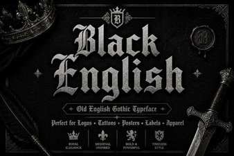Bold Black English Fonts for Creative Design Projects