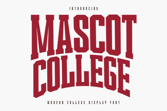 Mascot College Font: Bold and Fun Design for Creative Projects