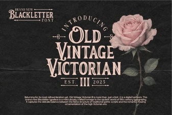 Old Vintage Victorian Iii Font for Classic Design Projects