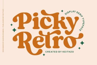 Picky Retro Font: Vintage Charm for Bold Creative Projects