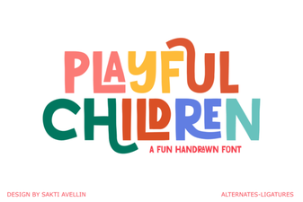 Playful Children Font - Fun and Whimsical Display Typeface for Creative Projects