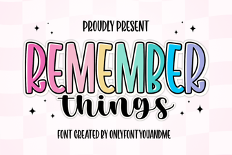Remember Things Font for Creative Design Projects