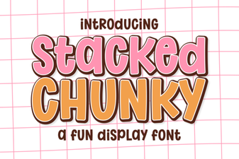 Stacked Chunky Font – Bold Display Typeface for Impactful Designs